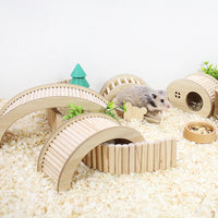 Pont en bois pour hamster et rongeur - vue d'ensemble
