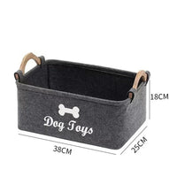 Panier de rangement pour jouets d'animaux – vue de dessus