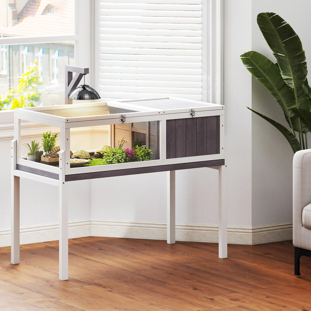 Enclos en bois pour tortue, double espace