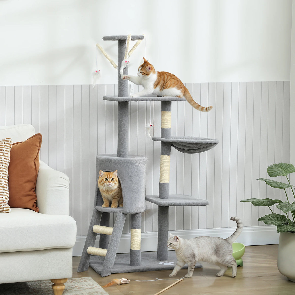 Tour de jeu arbre à chat - détail du hamac