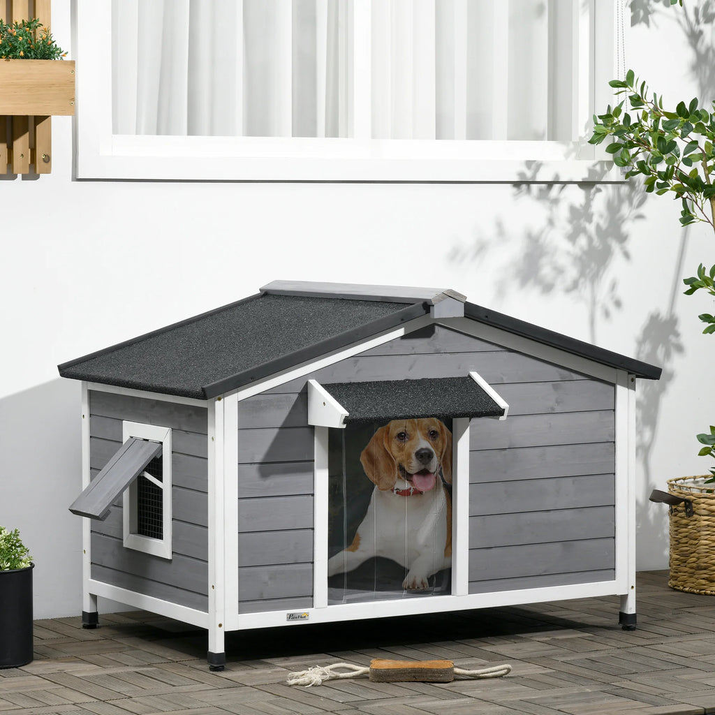 Niche chalet pour chien, vue de face