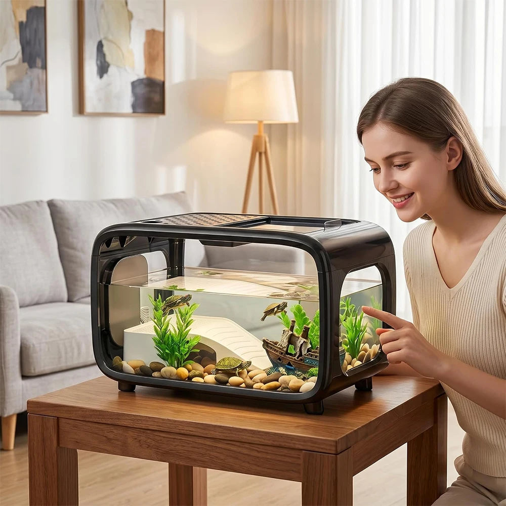 Aquaterrarium tortue - couvercle percé