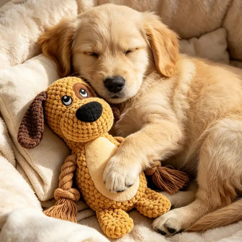 Jouet peluche indestructible pour chien en situation, vue 4