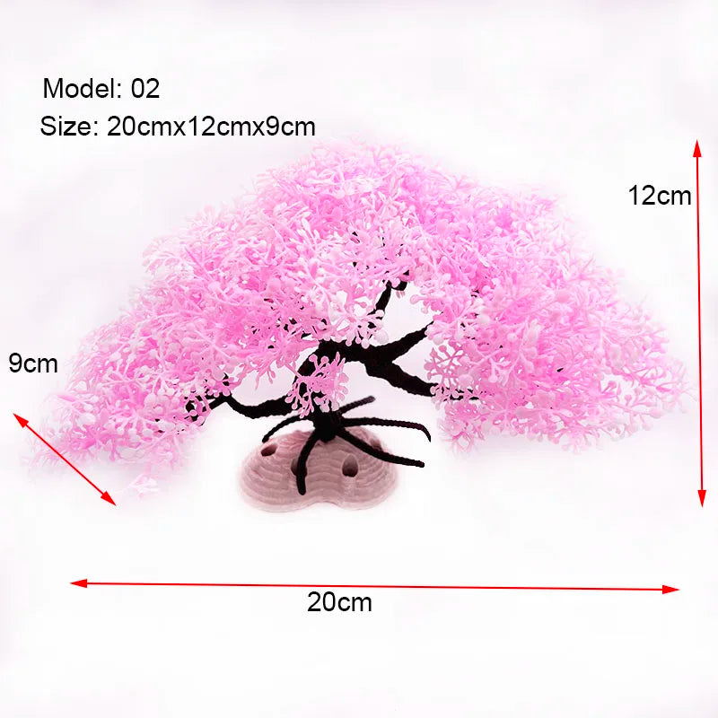 Plante artificielle colorée - vue de profil