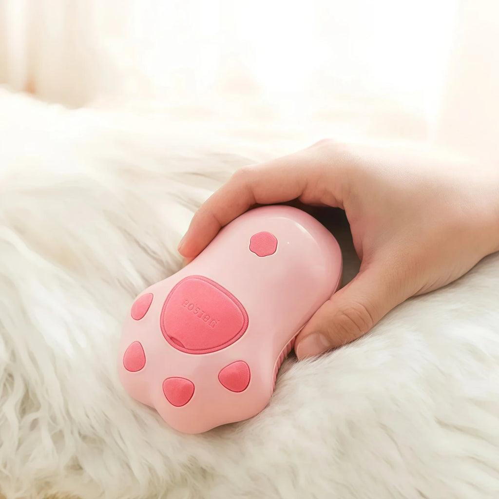Chat brossé avec la brosse automatique