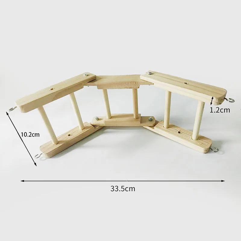 Jouet en bois pour oiseau - dimensions