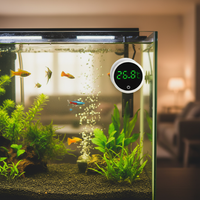 Thermomètre digital LED aquarium coloris blanc