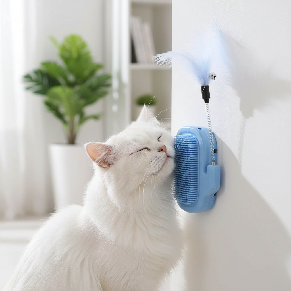 Griffoir cactus interactif pour chat - coloris bleu