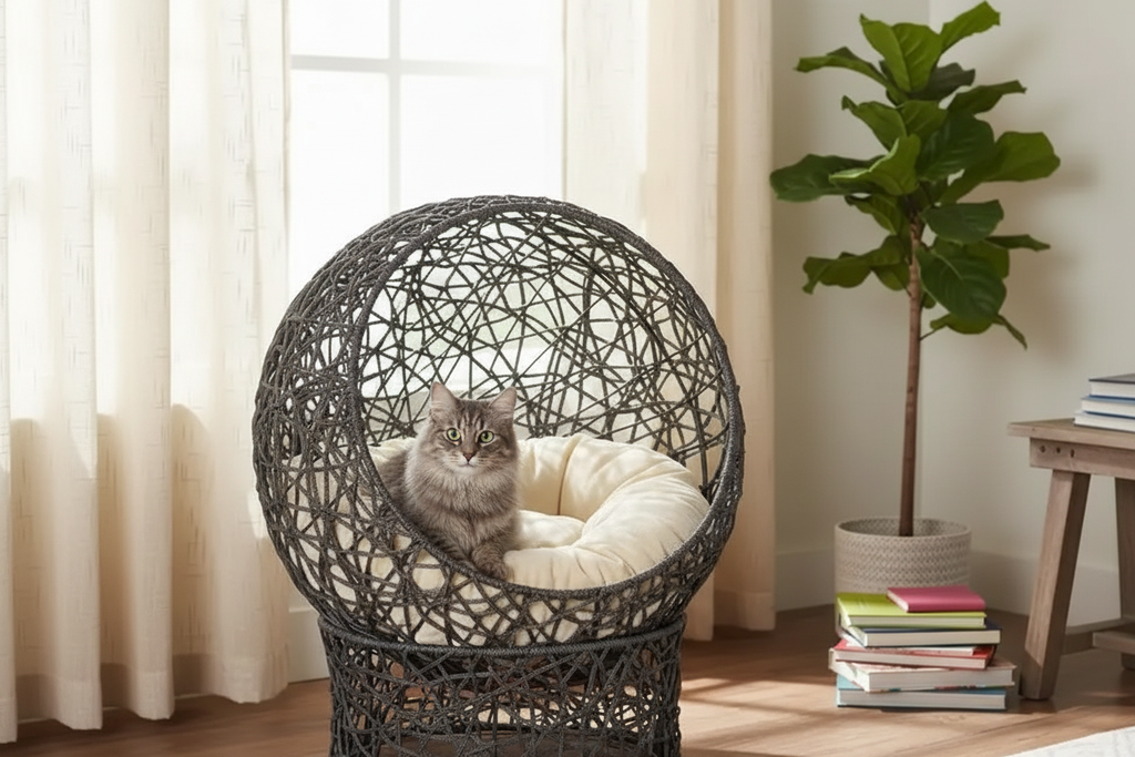 Chat tigré curieux