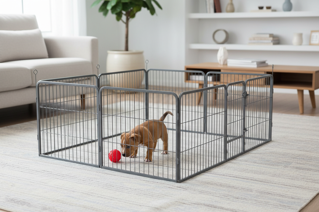 Chiot Staffy intérieur
