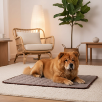 Couchage en maille respirante marron pour chien et chat
