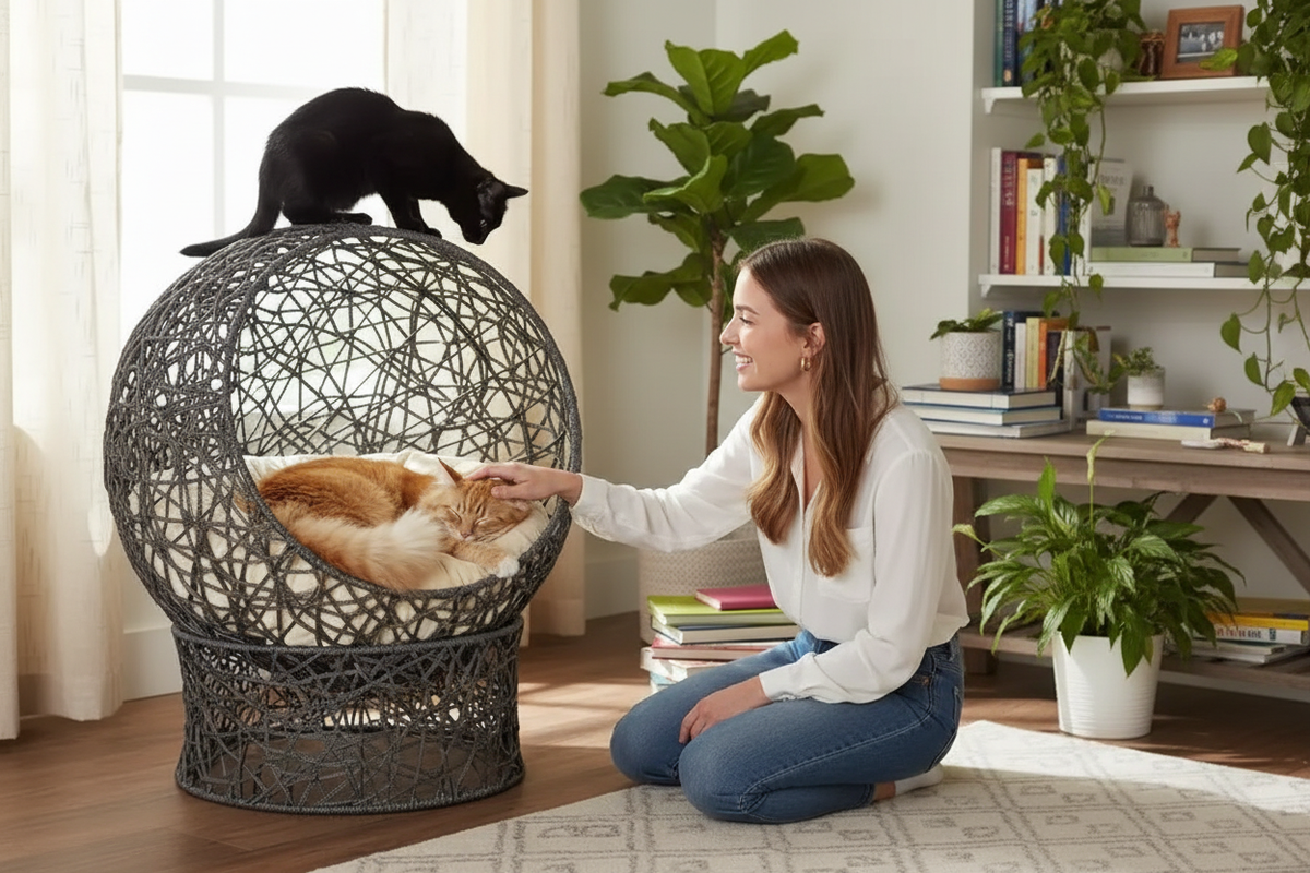 Femme et chat
