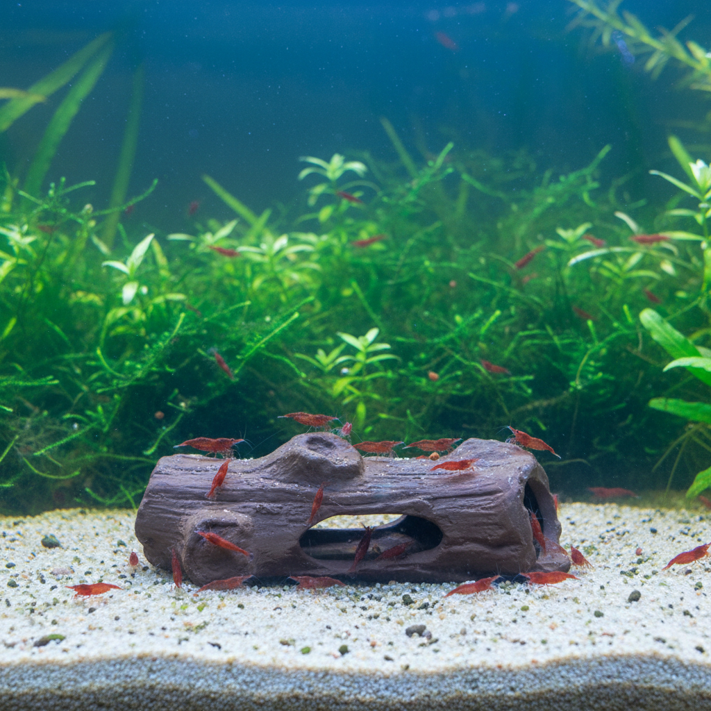 Abri en céramique pour aquarium - Cachette poissons et crevettes
