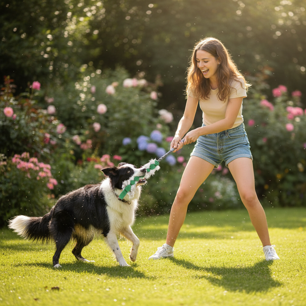 Corde à mâcher pour chien coloris vert