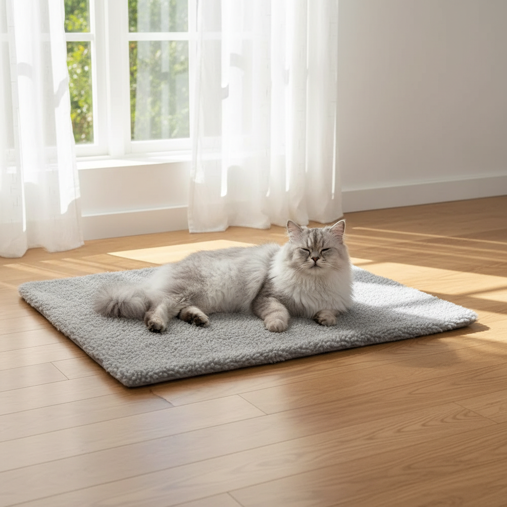 Couchage réfléchissant gris pour chien et chat, vue 1