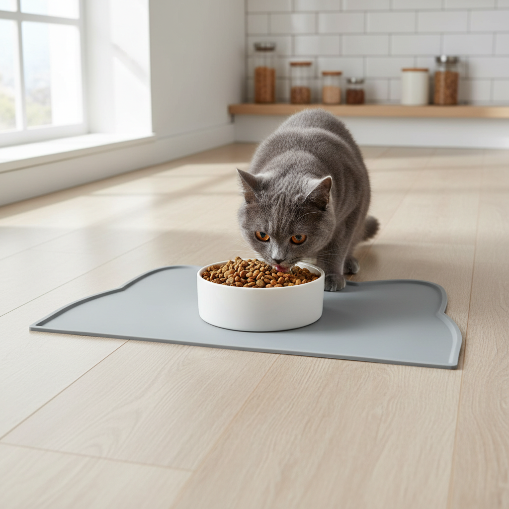 Gamelle pliable imperméable grise pour chien et chat