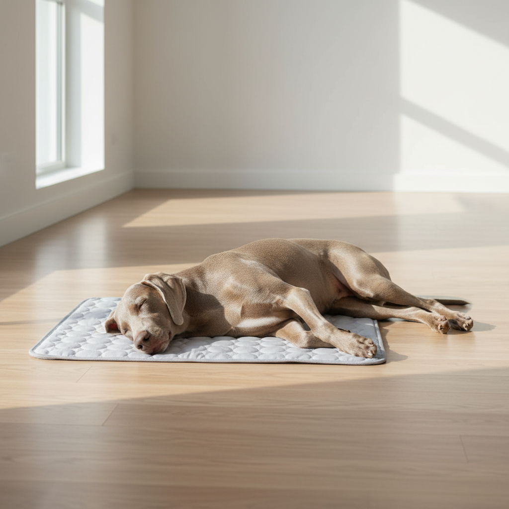 Couchage en maille respirante gris pour chien et chat