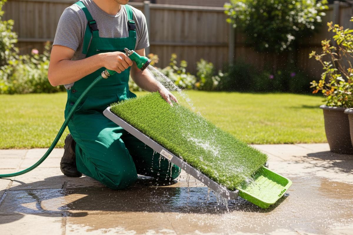 Nettoyage du tapis au jet d'eau