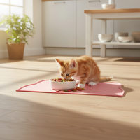 Gamelle pliable imperméable rose pour chien et chat