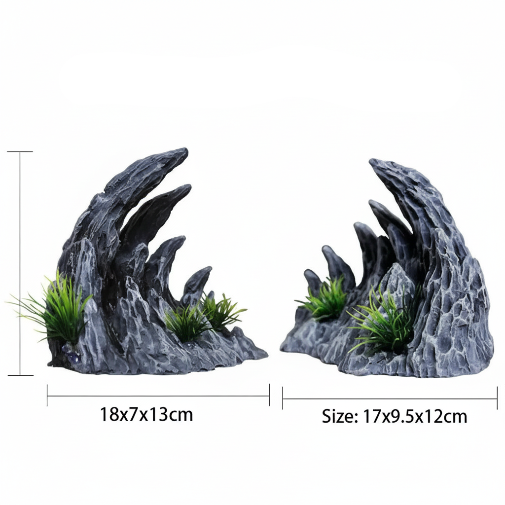 Petit décor canyon en résine pour aquarium