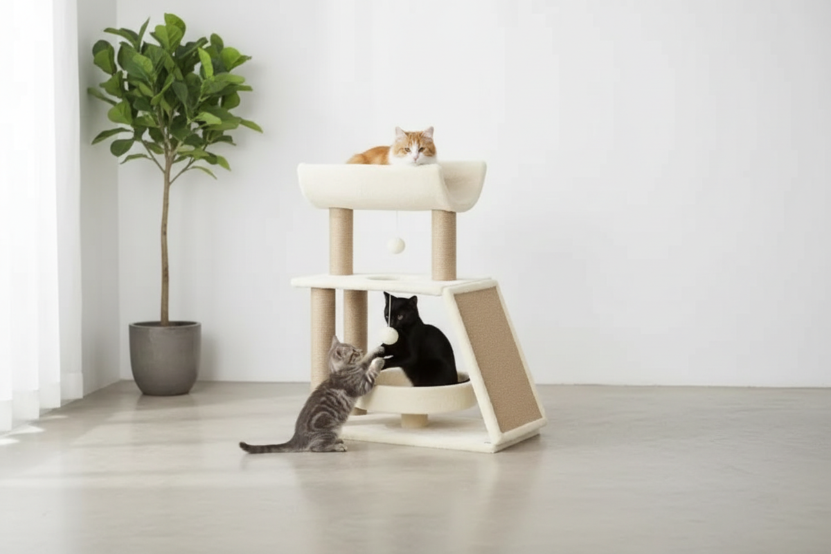 Trois chats minimaliste