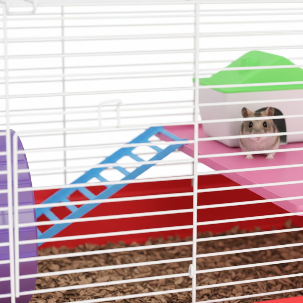 Cage hamster, détail de la roue d'exercice