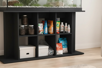 Meuble d'aquarium en bois - étagères multi-niveaux