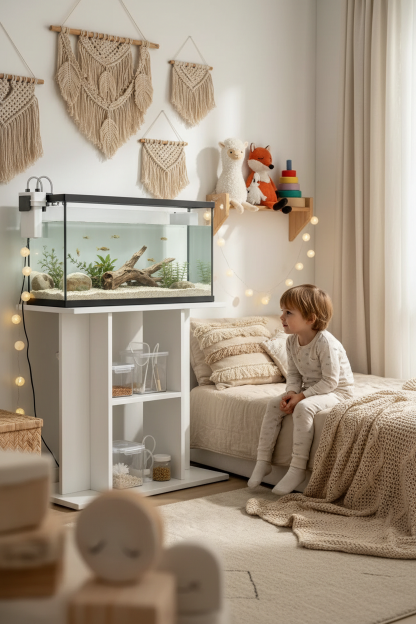 Meuble d'aquarium blanc 60x30x60 cm - vue de face