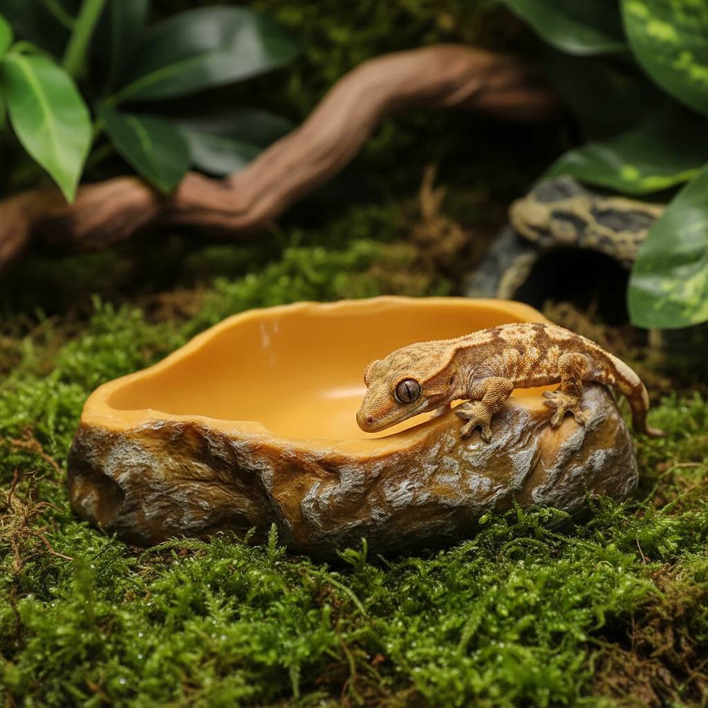 Gamelle reptile forme souche d'arbre, modèle 3