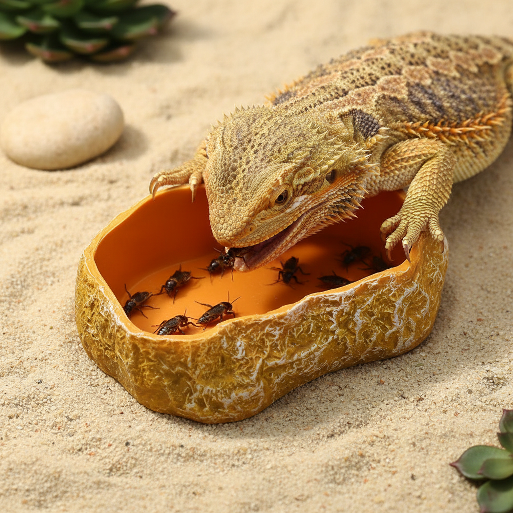 Gamelle reptile forme souche d'arbre, modèle 4
