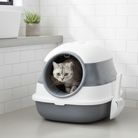 Maison de toilette pour chat, vue arrière