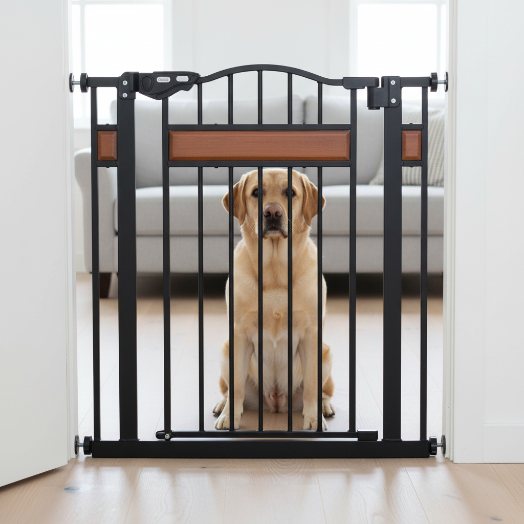 Barrière de sécurité ajustable, vue de face