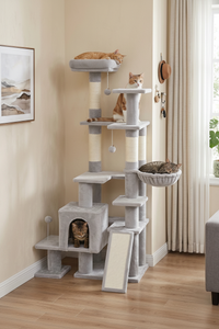 Arbre à chat 5 niveaux avec hamac - variante de montage 1