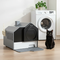 Maison de toilette design pour chat vue de côté