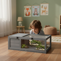 Enclos double espace pour tortue - vue en situation