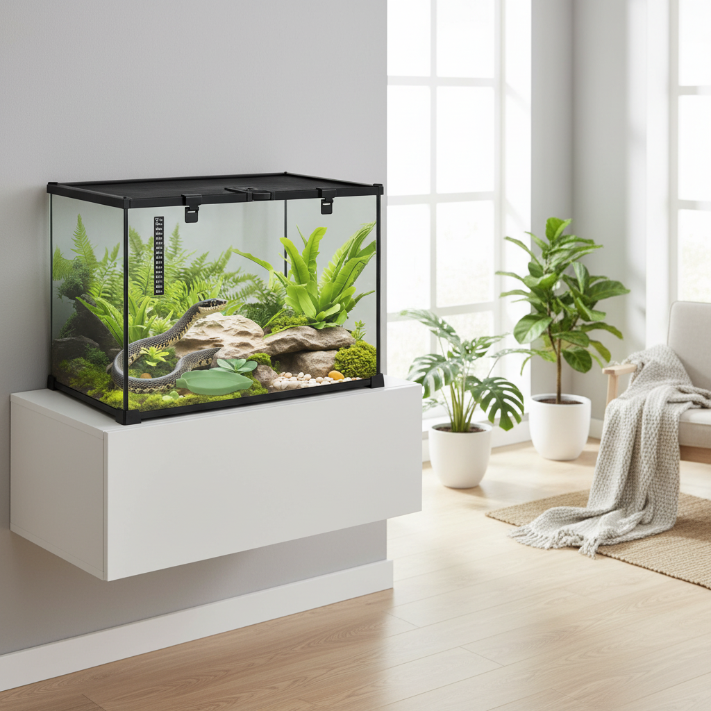 Terrarium d'élevage - détail du grillage métallique
