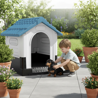 Niche extérieure pour chien, vue de côté